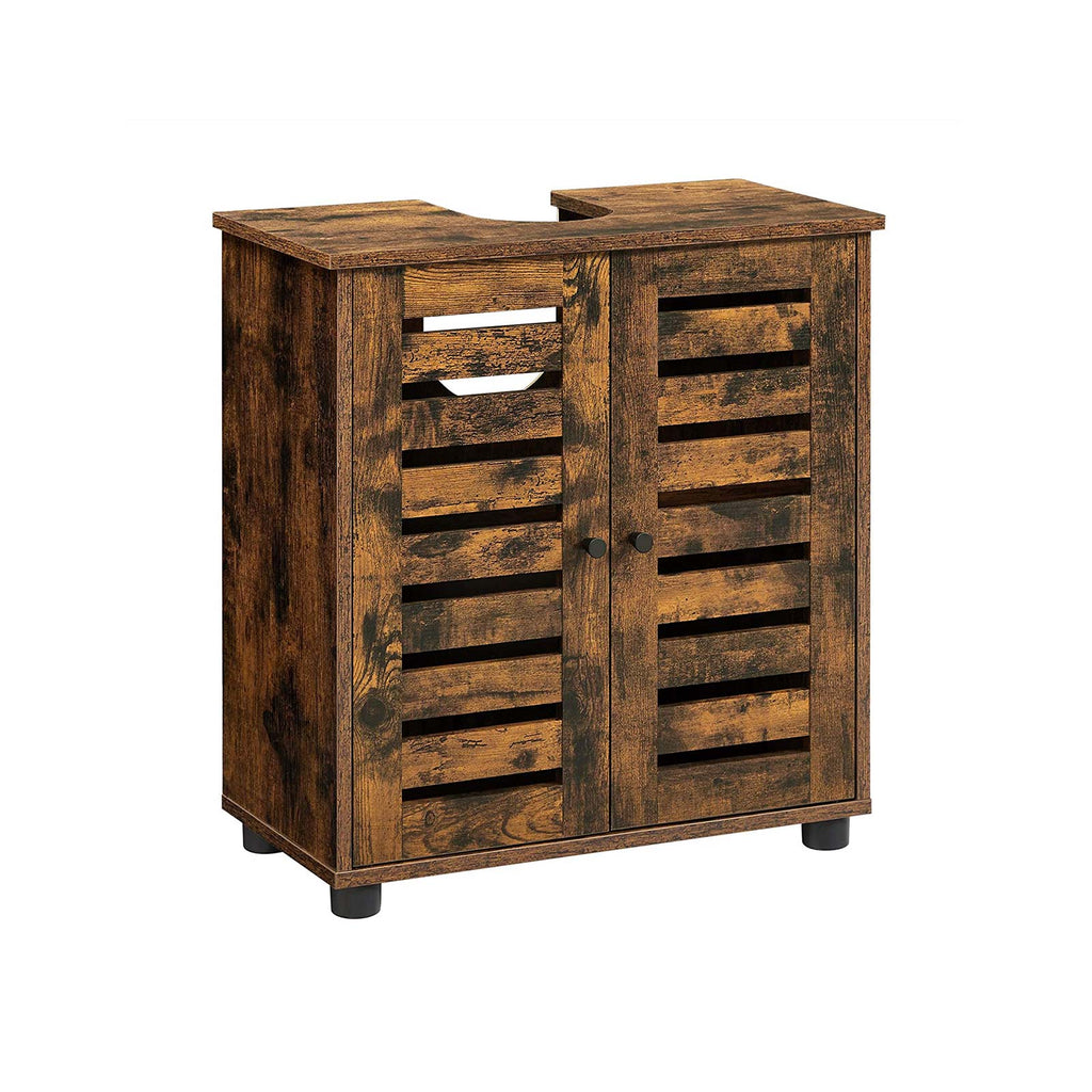 Waschbeckenunterschrank mit verstellbarer Einlegeboden Vintagebraun