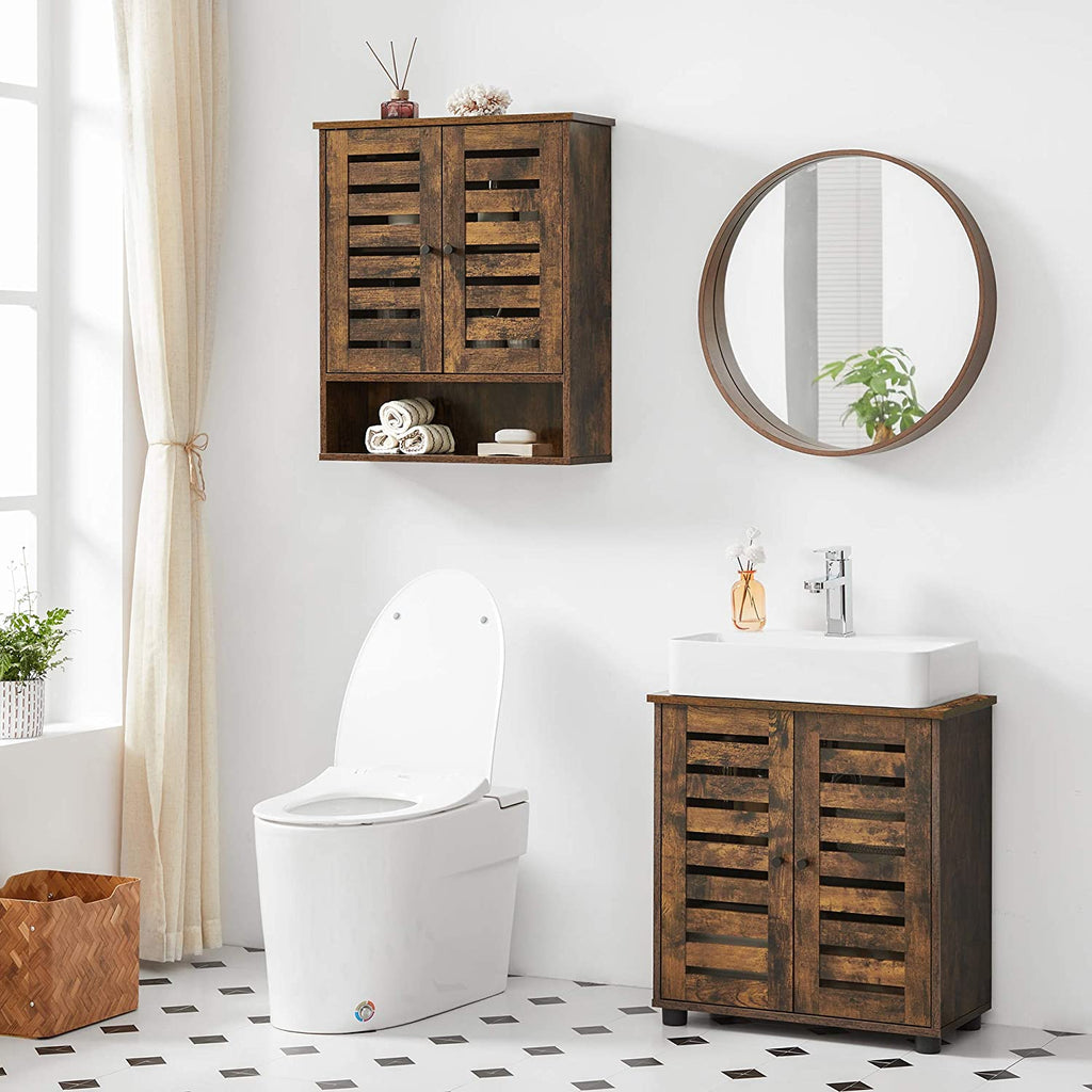 Hängeschrank mit 2 Türen Vintagebraun