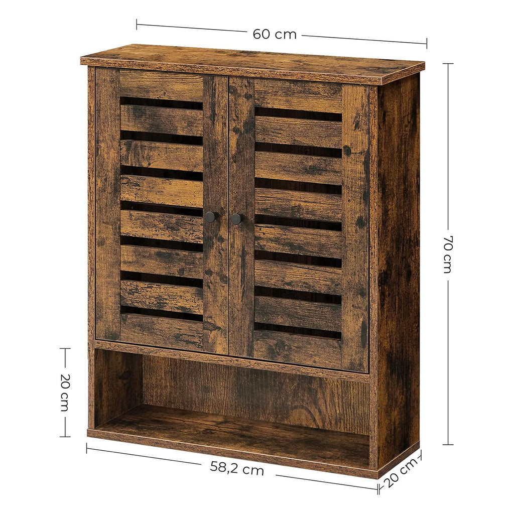 Hängeschrank mit 2 Türen Vintagebraun