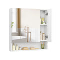Kailyn Kollektion - Badschrank mit Spiegel und Stauraum 16,5 x 70 x 75 cm wolkenweiß