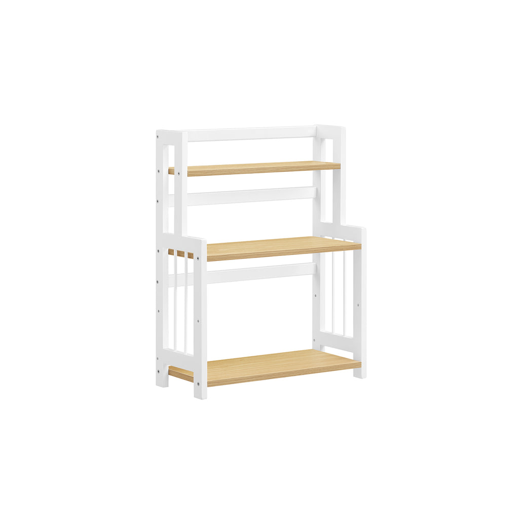 Gewürzregal mit 3 Ebenen für Arbeitsplatte natureichenfarben