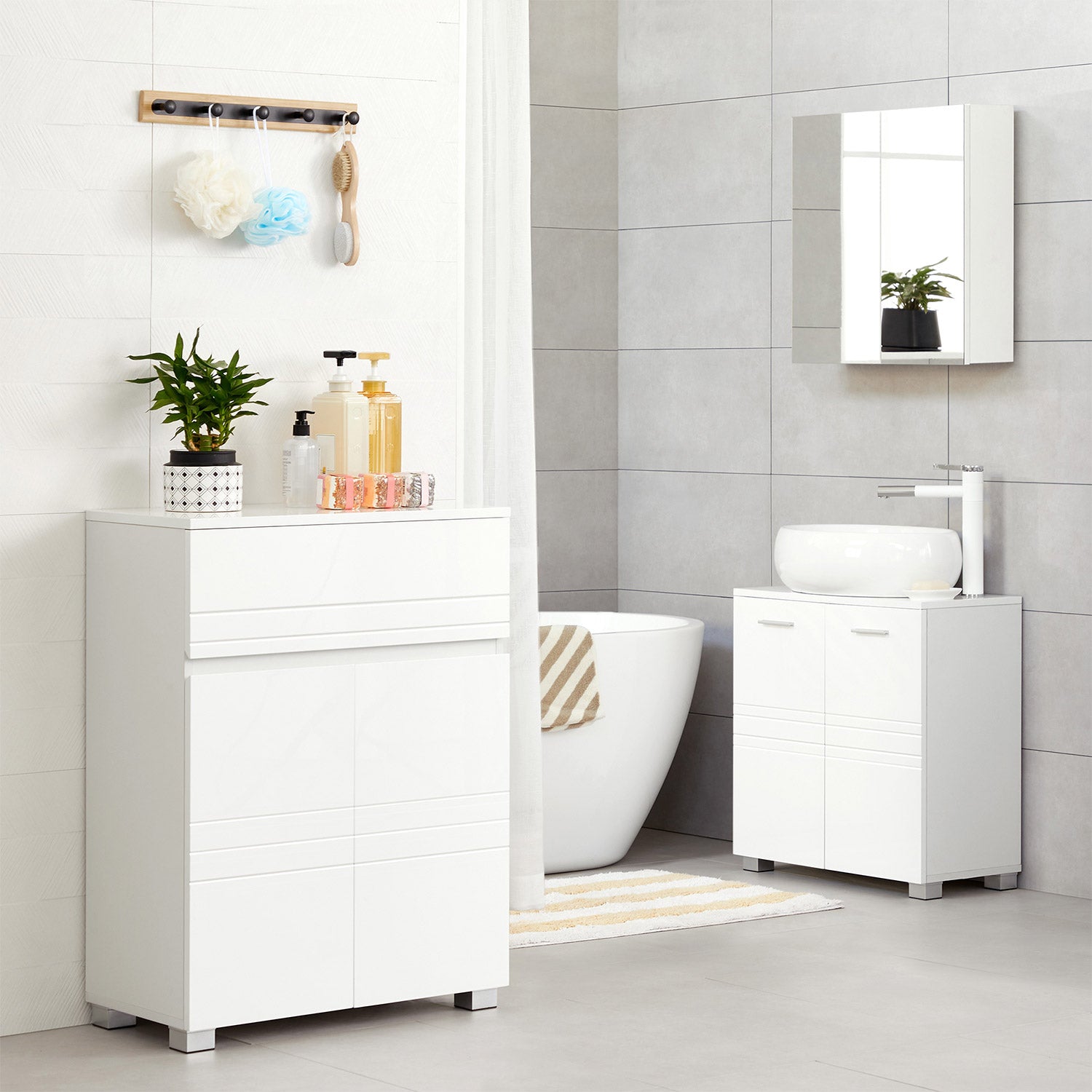 Badezimmerschrank weiß