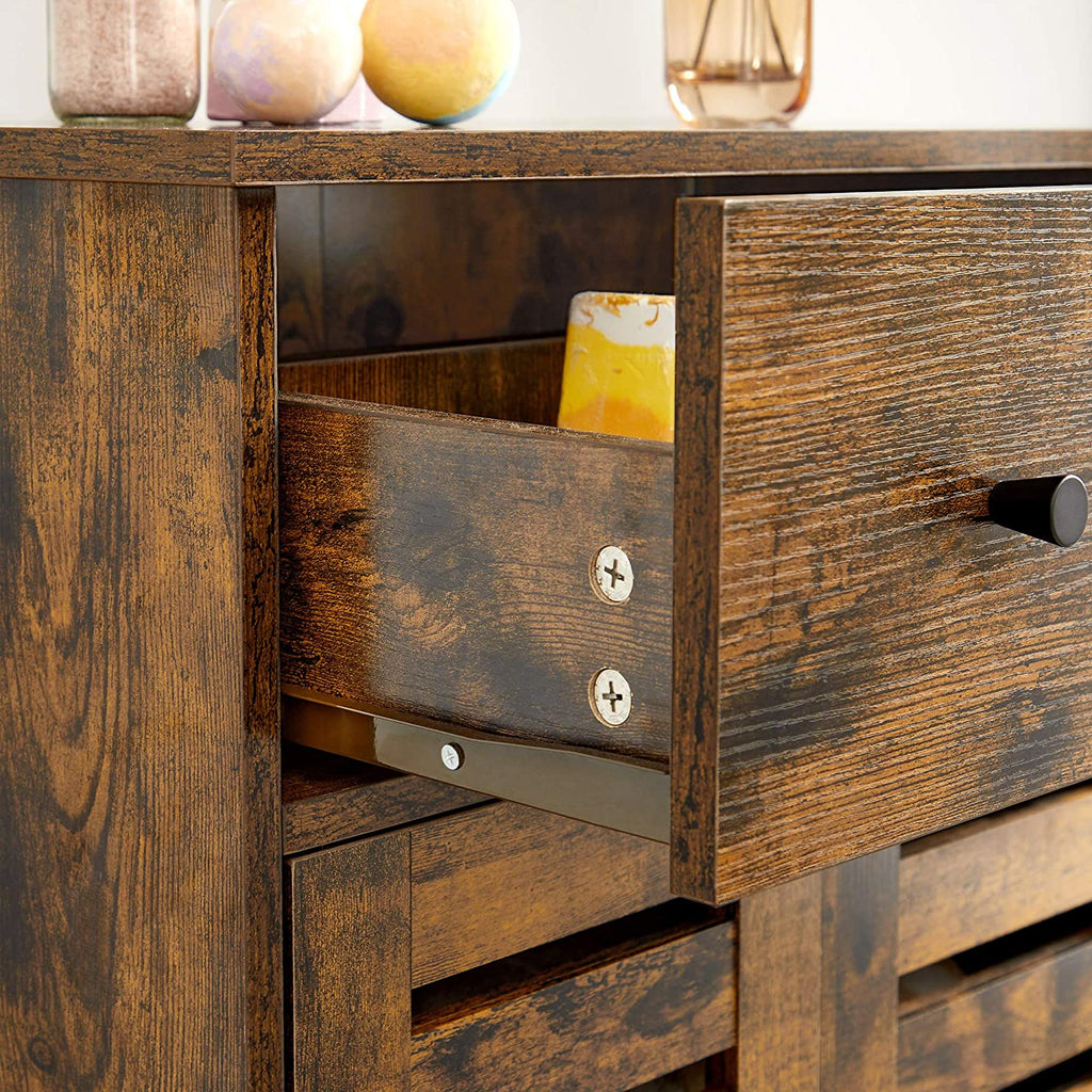 Badezimmerschrank mit Schublade Vintagebraun