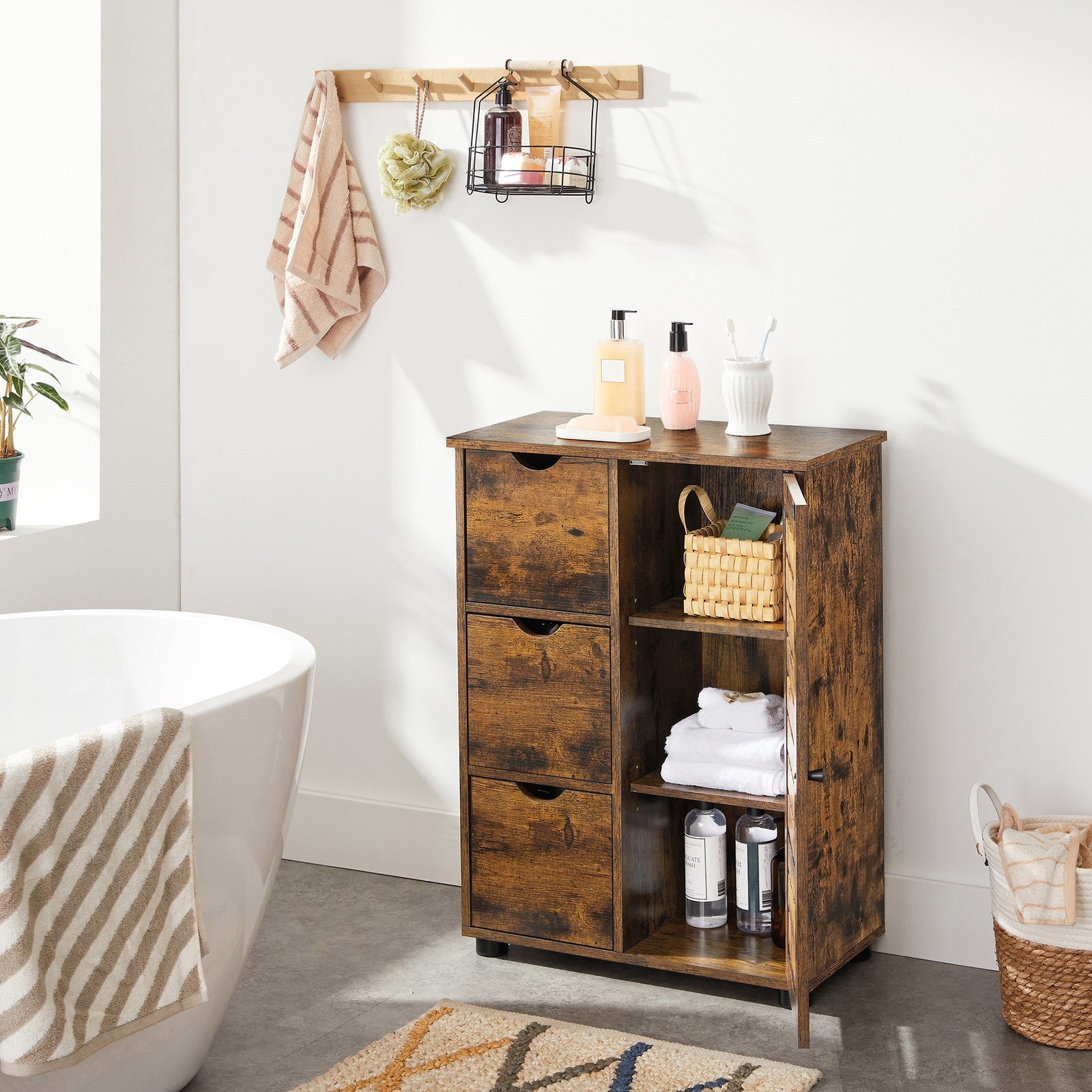 Industriestil Badschrank mit Tür