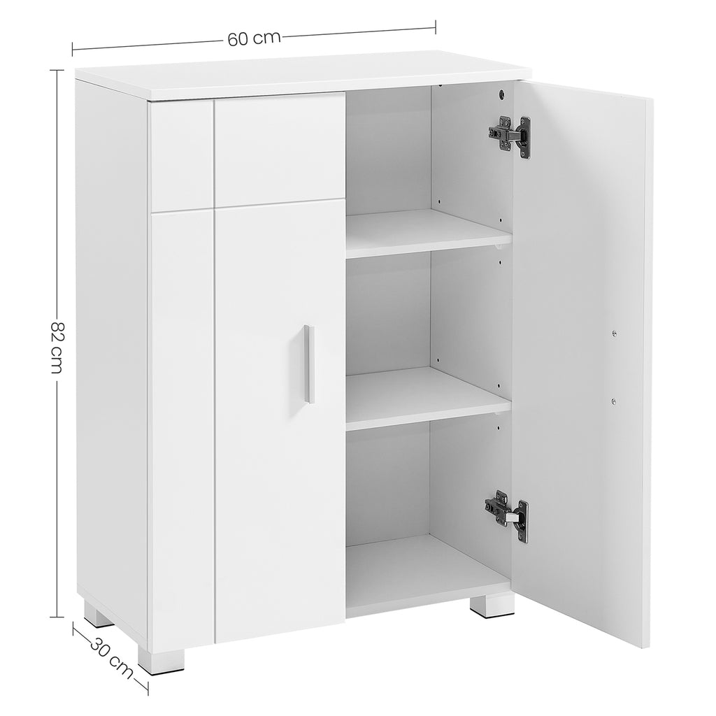 Badezimmerschrank mit verstellbaren Regalebenen