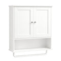 SIREN Kollektion - Hängeschrank, Badezimmerschrank mit Handtuchhalter，Wandschrank, offenes Fach, verstellbare Ablage
