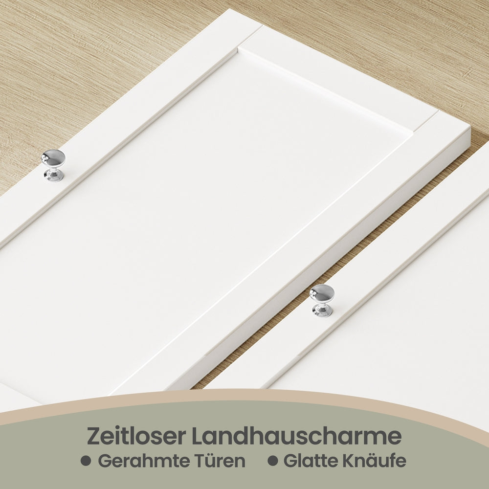Wandschrank mit Türen, Handtuchhalter und offenem Fach, Hängeschrank für Bad