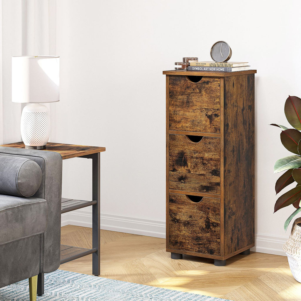 Badschrank mit Schubladen Vintagebraun