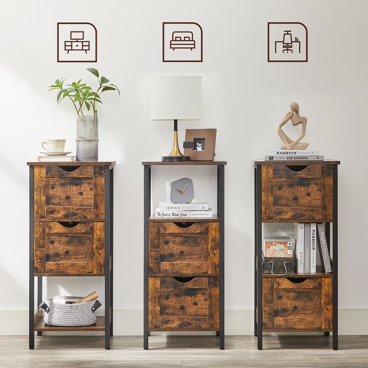 Badschrank mit 2 Schubladen