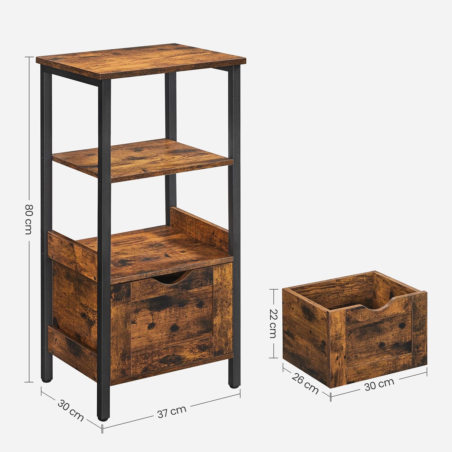 Badschrank mit 2 Schubladen
