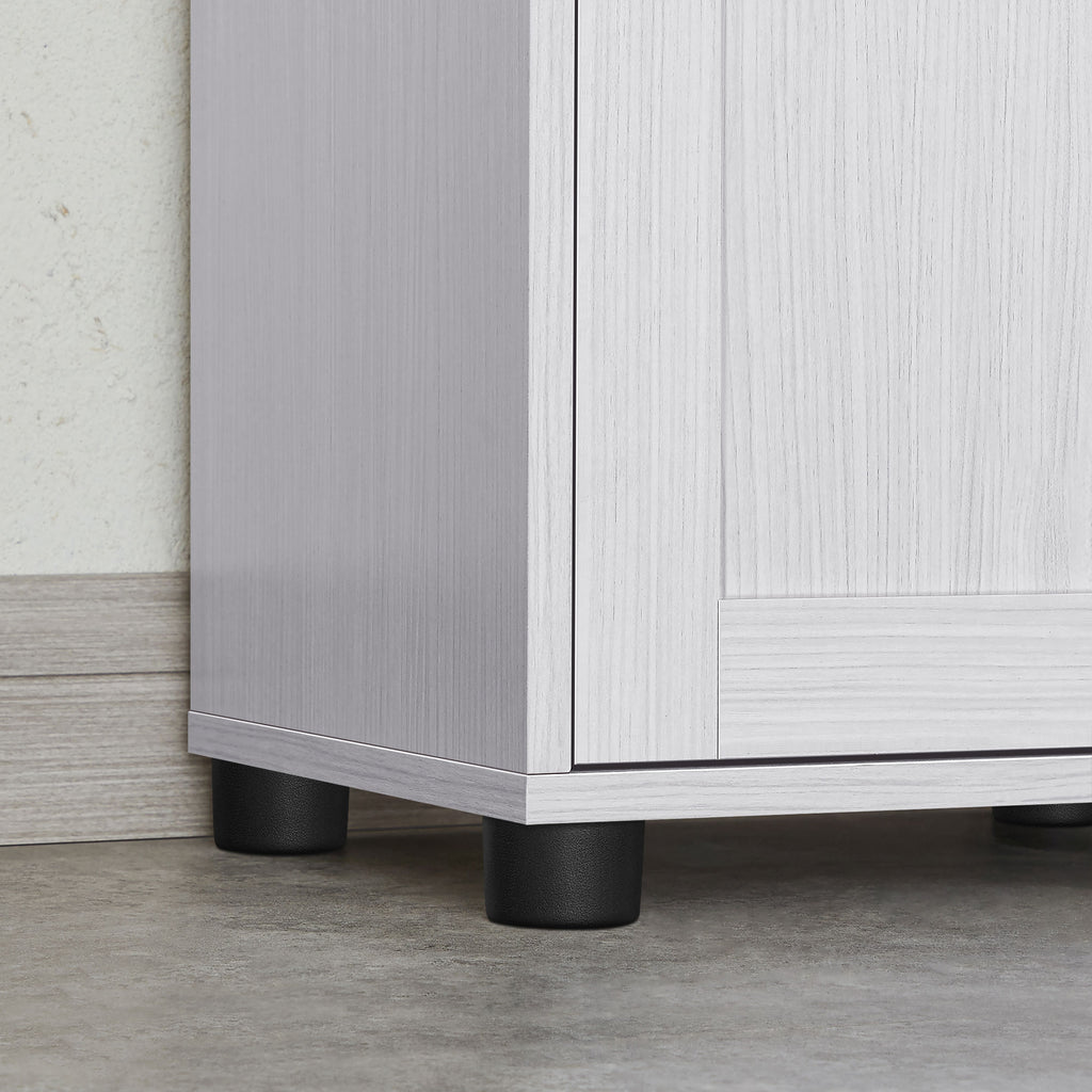 Badschrank mit höhenverstellbaren Ablagen Weiß