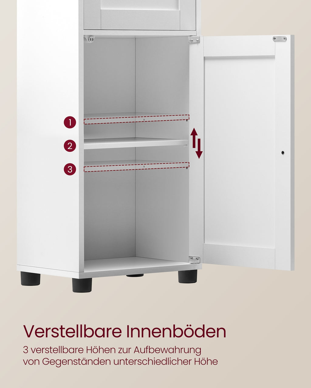 Badezimmerschrank mit offnem Fach platzsparend