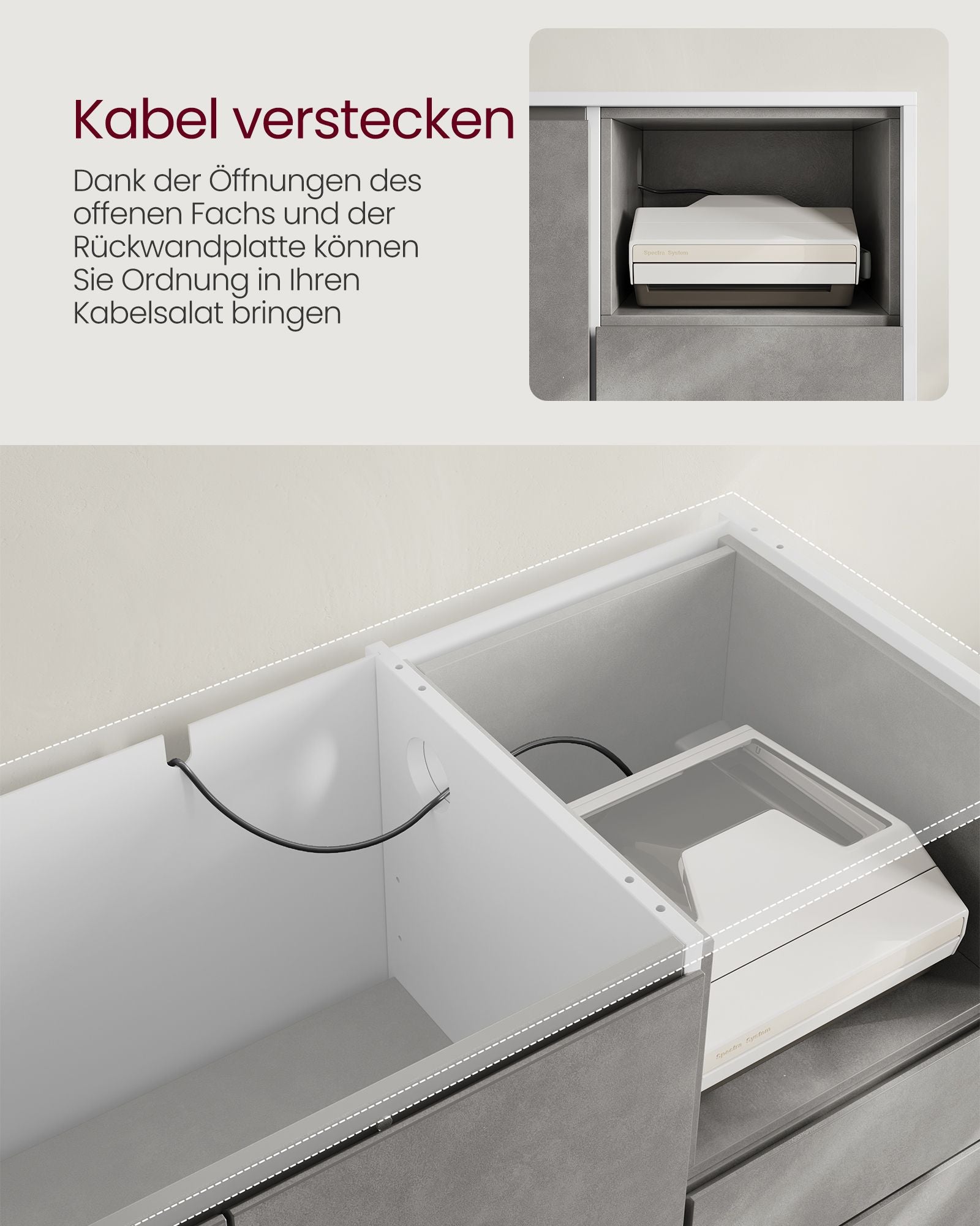 Aufbewahrungsschrank mit Türen und Schubladen modern