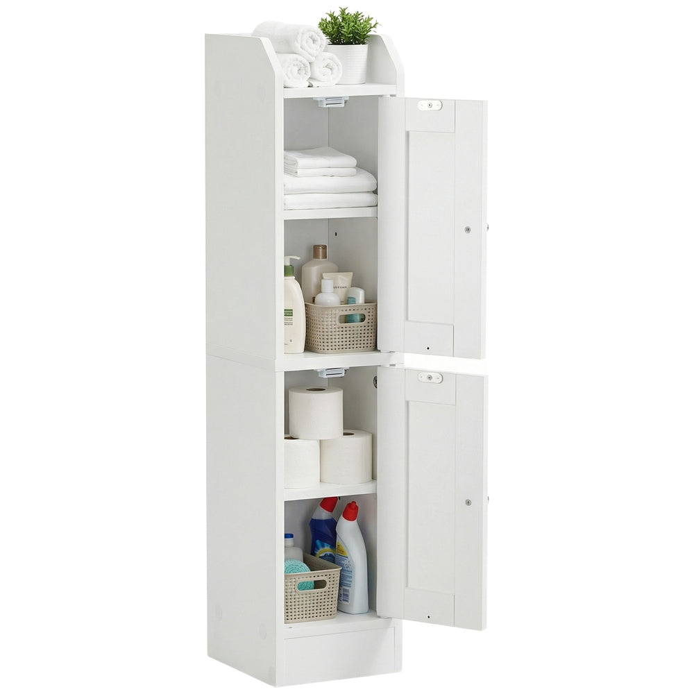 Schmaler Hochschrank, Badschrank, mit verstellbaren Ablagen