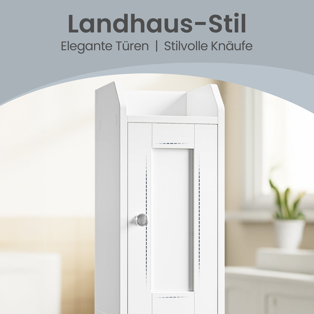 Schmaler Hochschrank, Badschrank, mit verstellbaren Ablagen