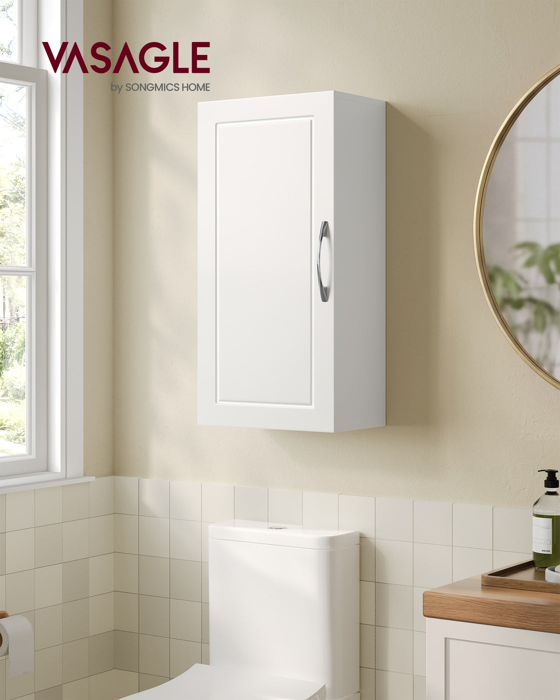 Badezimmerschrank, Badschrank, wandmontiert, 18 x 30 x 60 cm