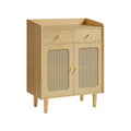 BOHOVEN Kollektion - Sideboard mit Türen in Rattan-Optik Boho-Stil eichenbeige