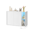 Sideboard mit Beleuchtung Toolless-Technologie schneeweiß