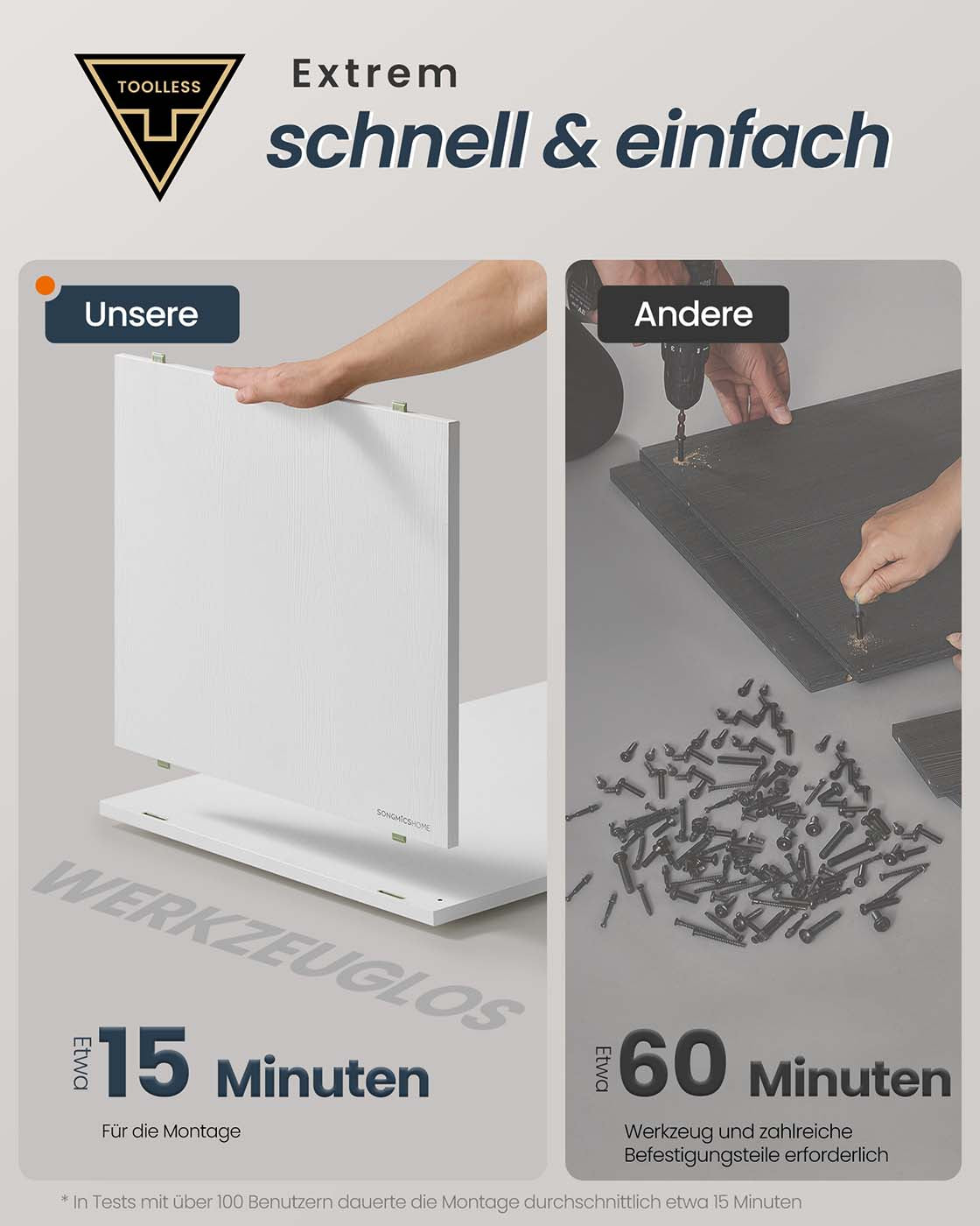 Sideboard mit Beleuchtung Toolless-Technologie schneeweiß