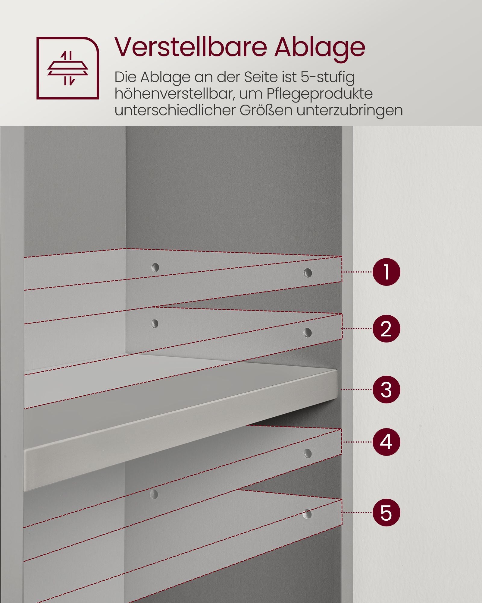 Waschbeckenunterschrank 30 x 80 x 64 cm mit offenen Fächern