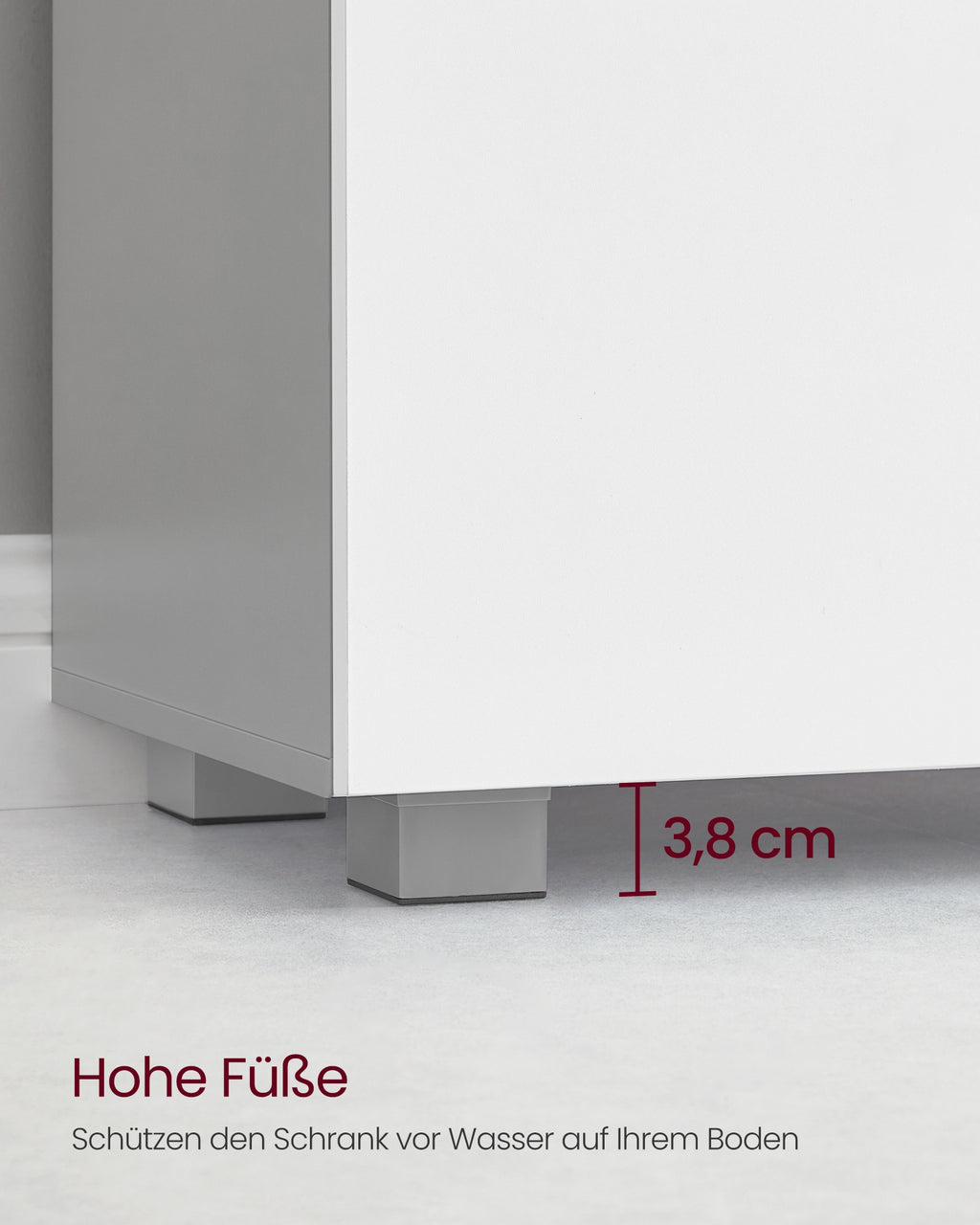 Kollektion - Waschbeckenunterschrank 30 x 60 x 63,8 cm mit 2 großen Schubladen Taubengrau-wolkenweiß