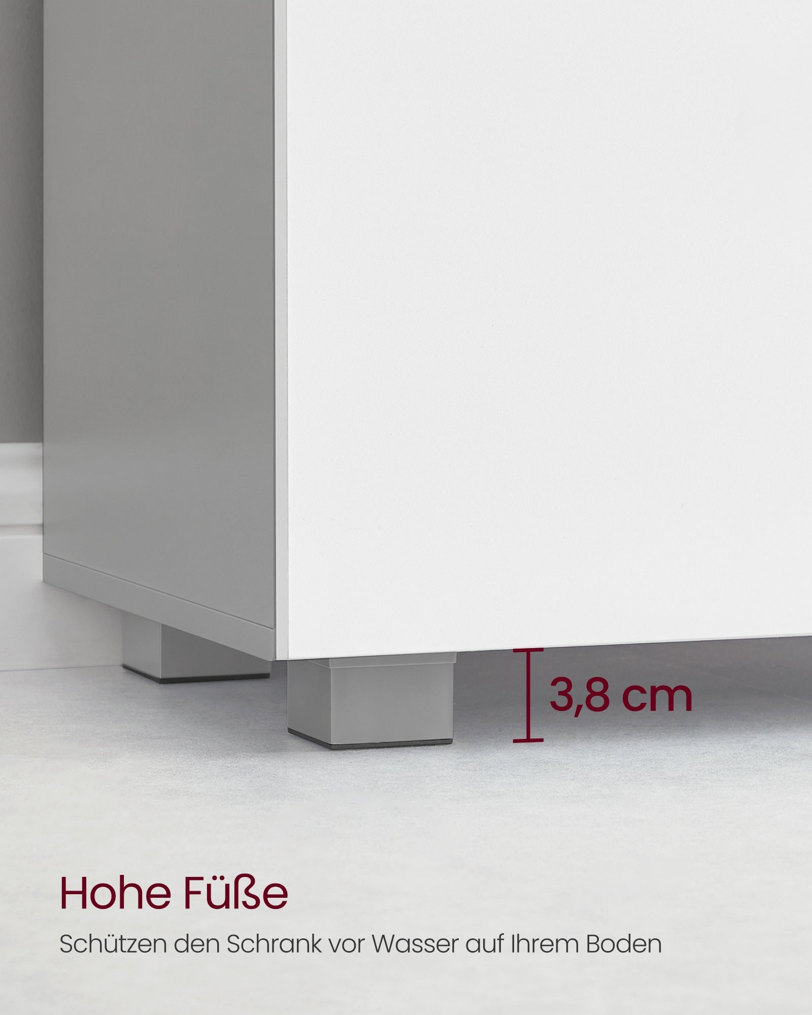 Kollektion - Waschbeckenunterschrank 30 x 60 x 63,8 cm mit 2 großen Schubladen Taubengrau-wolkenweiß