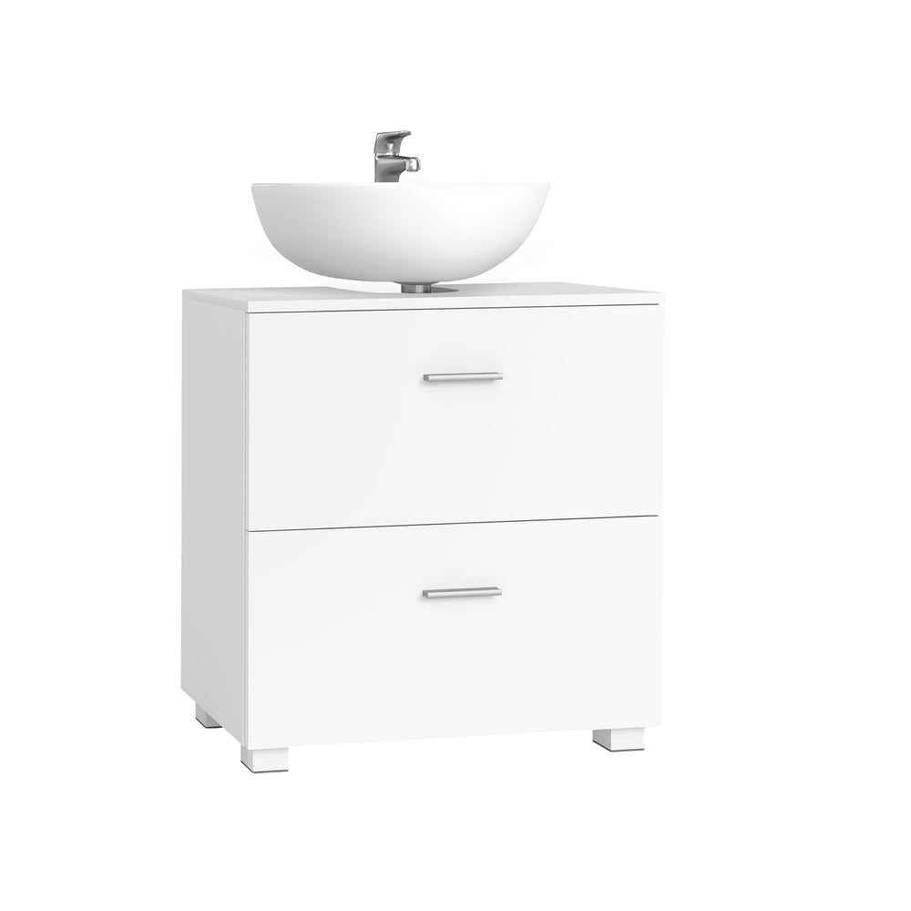CUSTOS Kollektion - Waschbeckenunterschrank 30 x 60 x 63,8 cm mit 2 großen Schubladen wolkenweiß