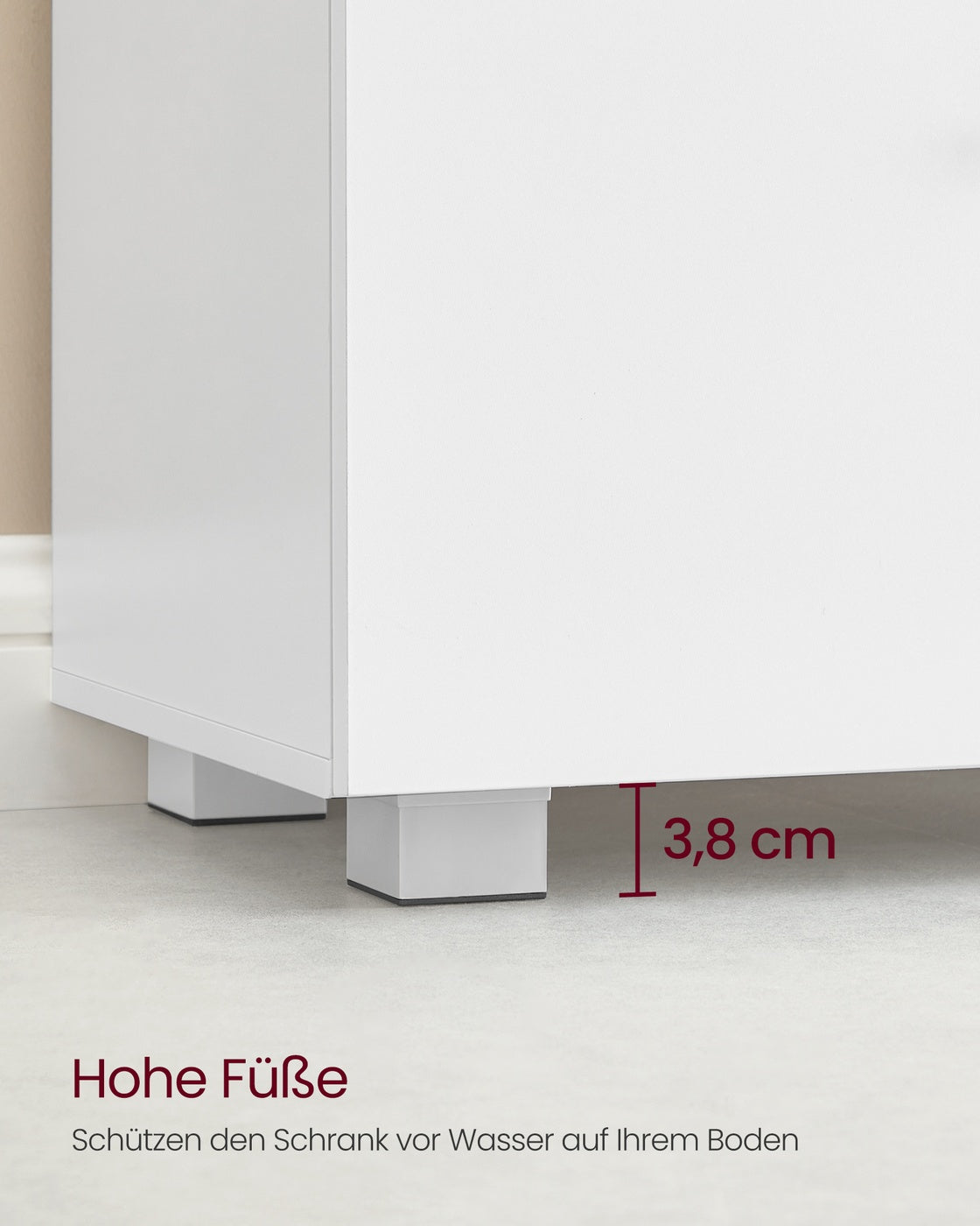 CUSTOS Kollektion - Waschbeckenunterschrank 30 x 60 x 63,8 cm mit 2 großen Schubladen wolkenweiß
