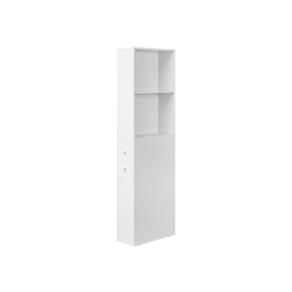 Badezimmschrank hoch schmal klassikweiß