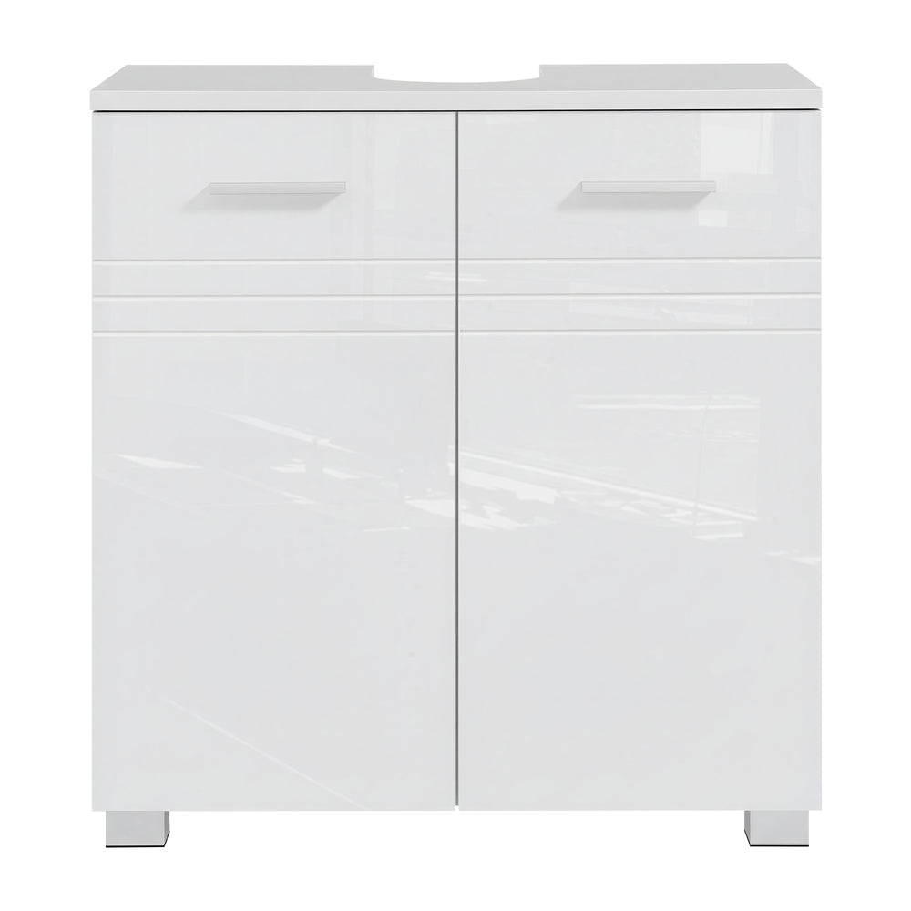 Badezimmerschrank mit Doppeltür, Badschrank, verstellbare Ablage