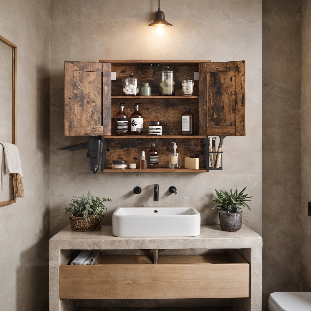 Wandschrank im Badezimmer