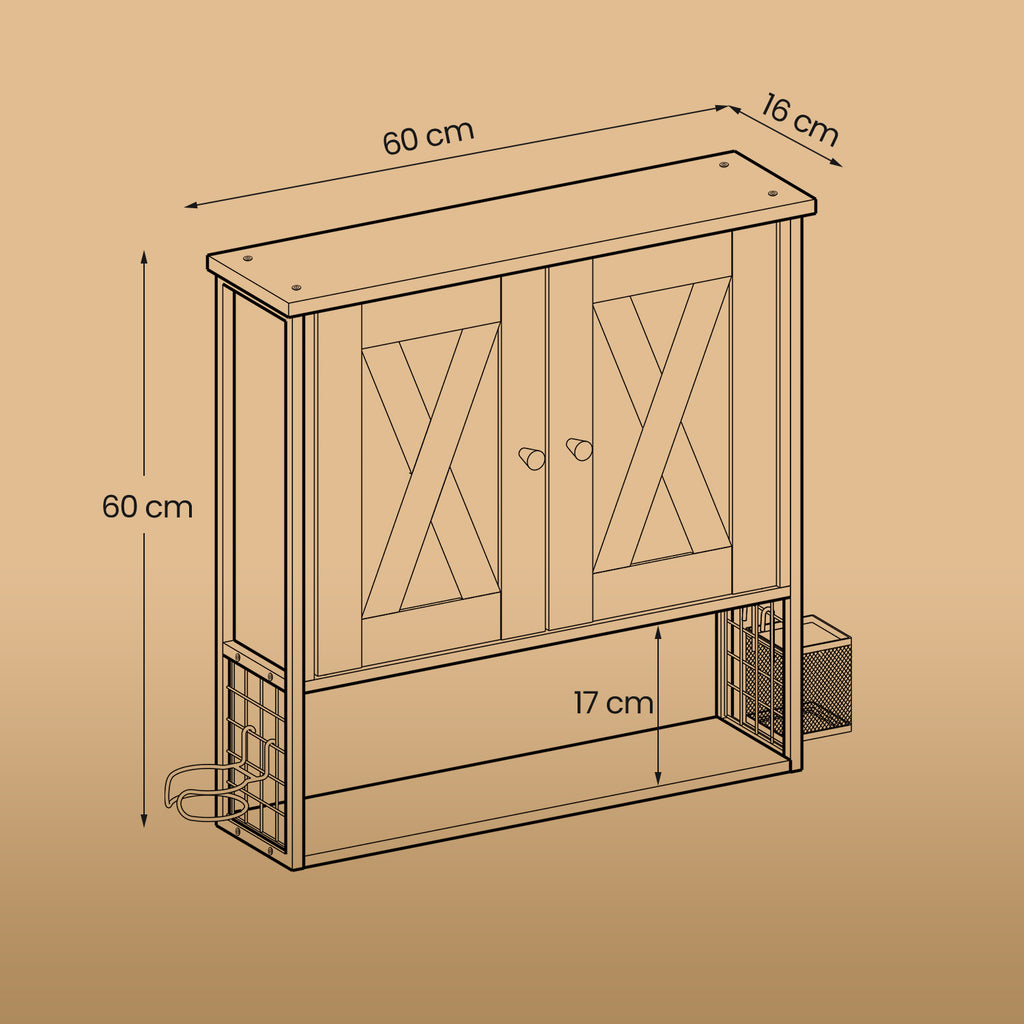 Wandschrank im Badezimmer