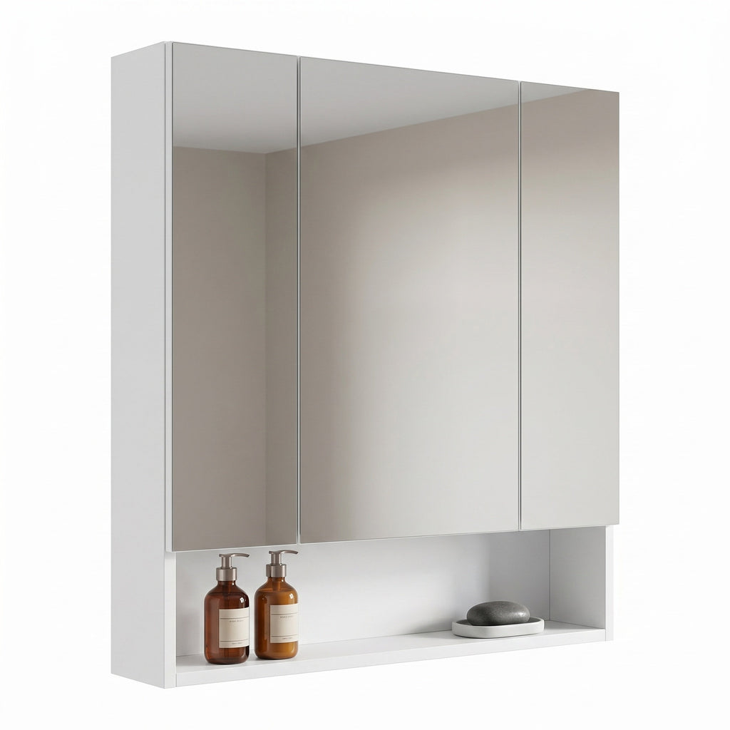 Badezimmerschrank mit 3 Türen, Badschrank, Spiegelschrank