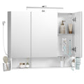 Badezimmerschrank mit LED-Beleuchtung, 16,6 x 90