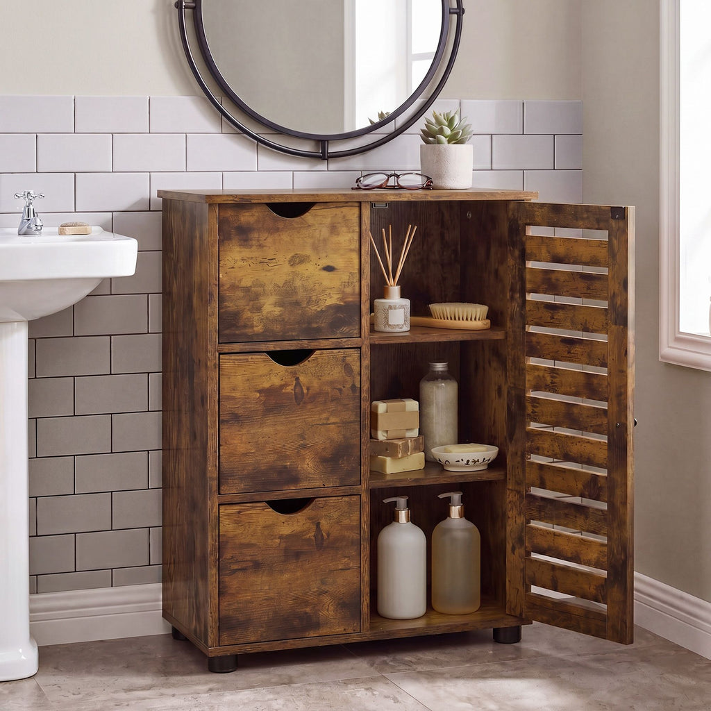 Badezimmerschrank, schmaler Badschrank, Beistellschrank