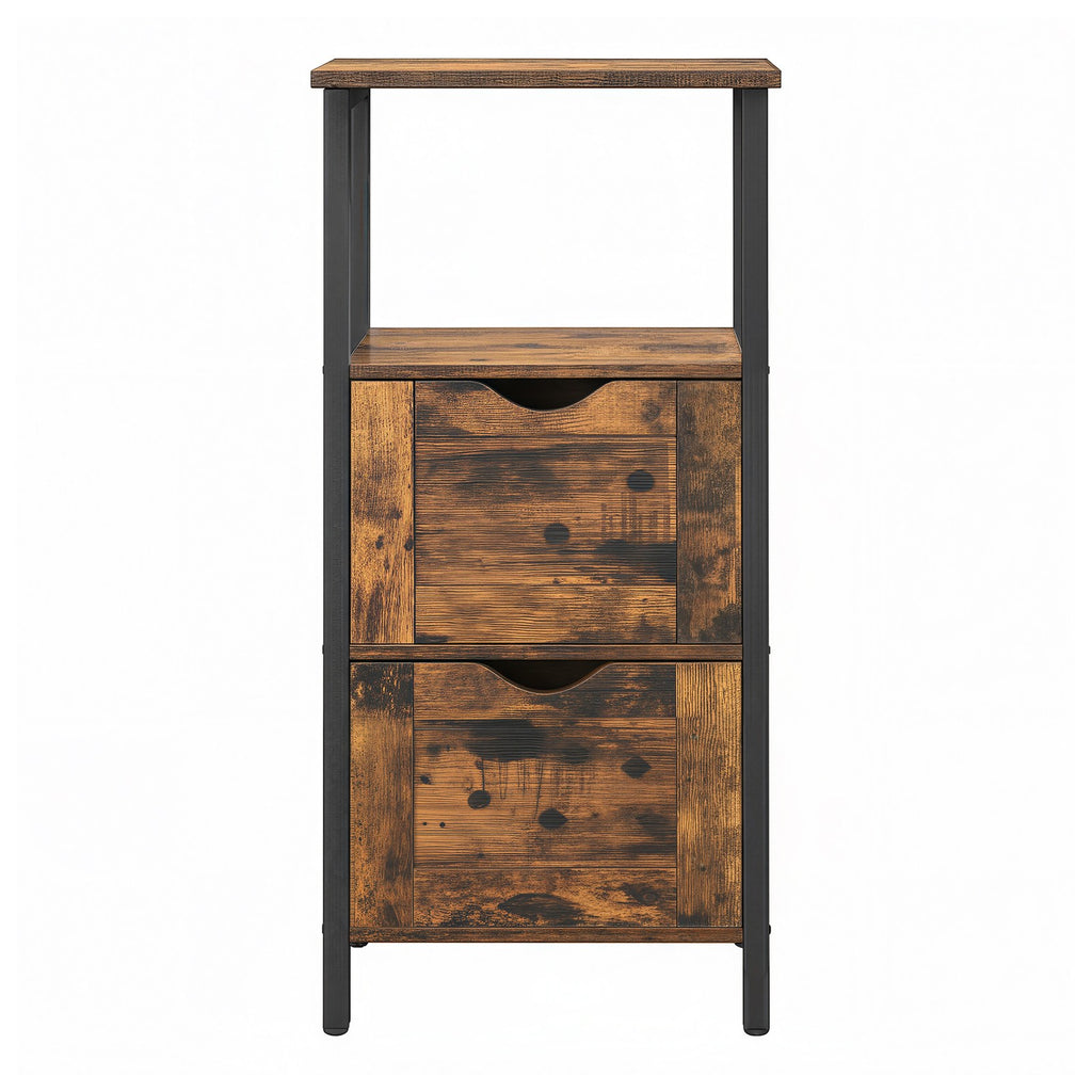 Badschrank, Badregal mit 2 Schubladen, Kommode
