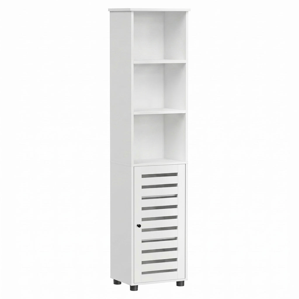 Hochschrank fürs Badezimmer, Badregal stehend, hoher Badezimmerschrank