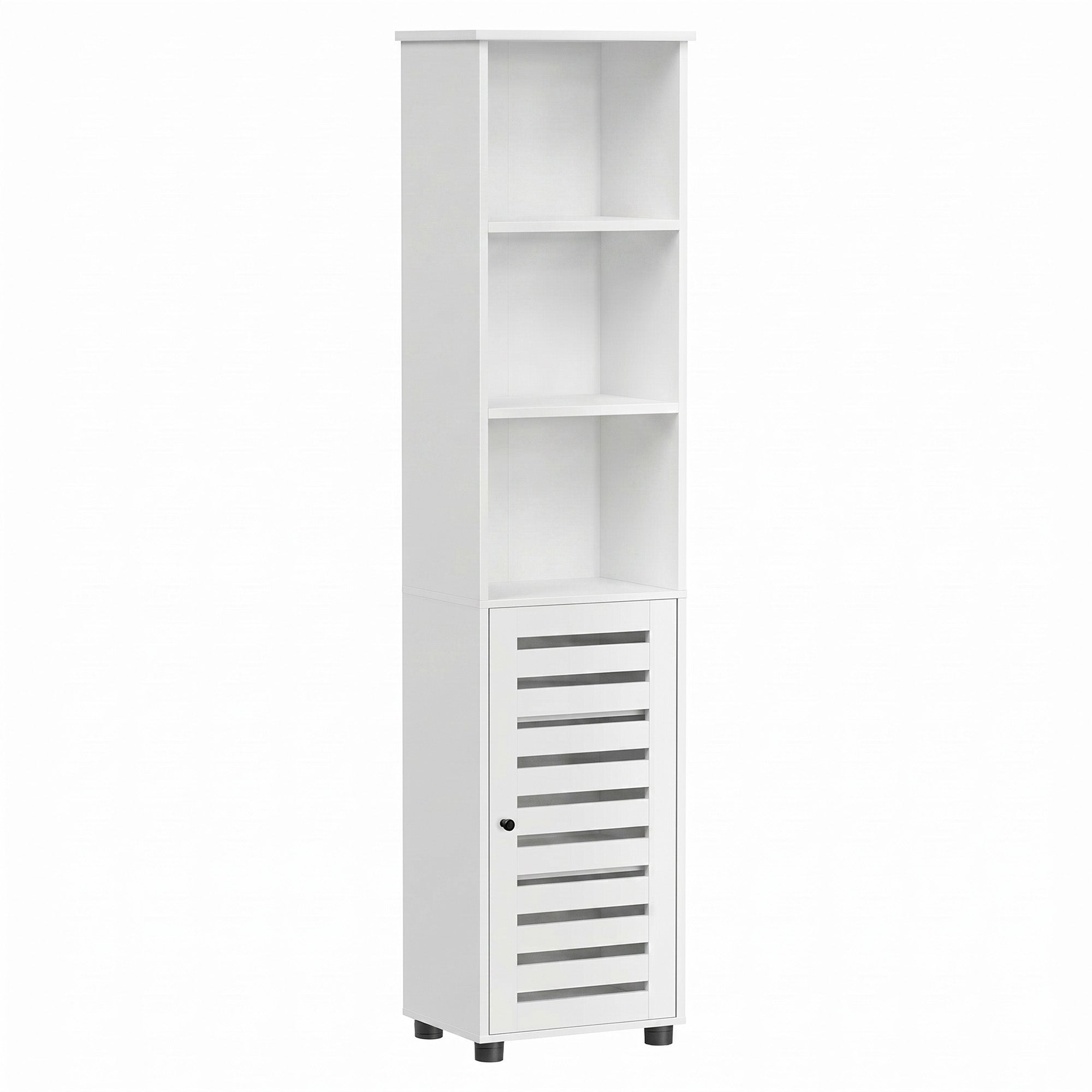 Hochschrank fürs Badezimmer, Badregal stehend, hoher Badezimmerschrank