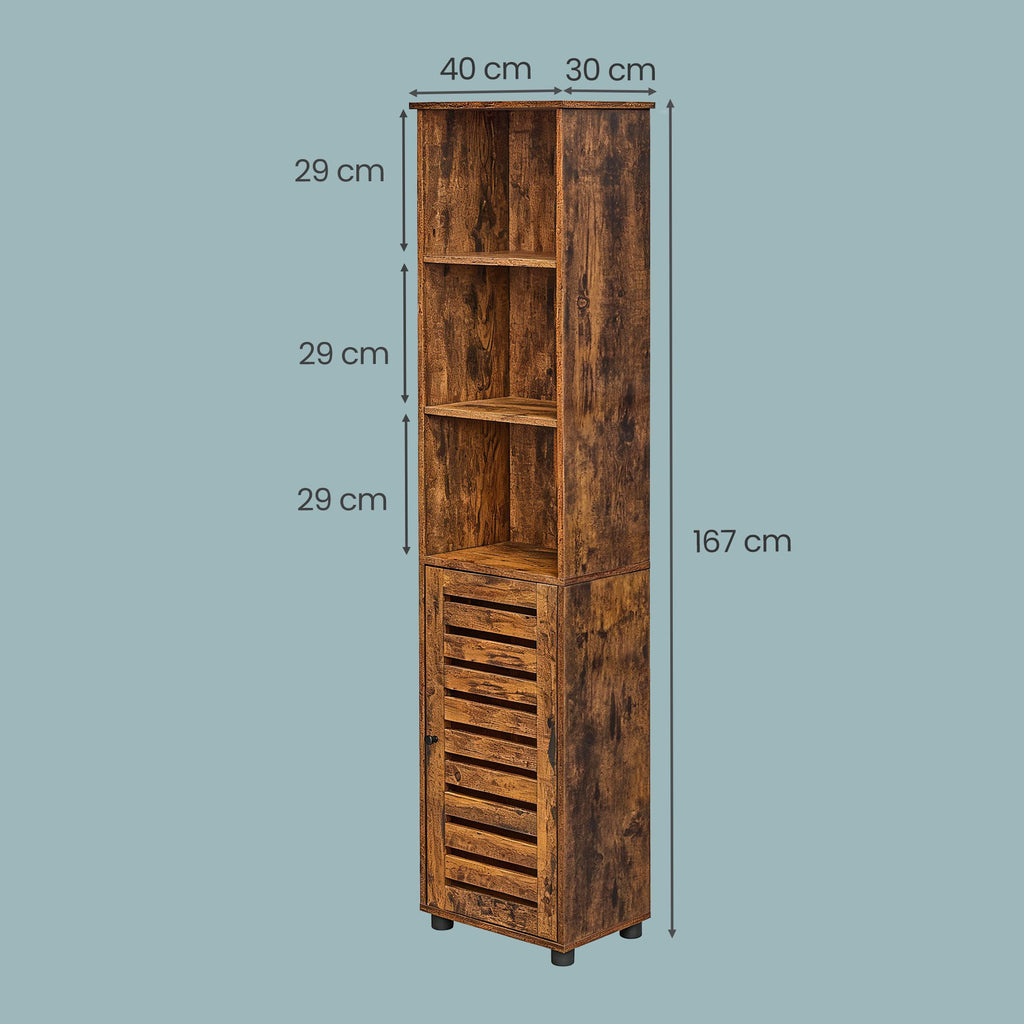 Hochschrank fürs Badezimmer, Badregal stehend, hoher Badezimmerschrank