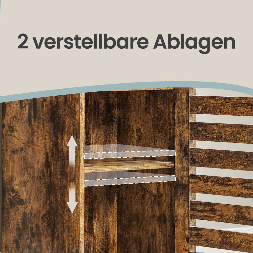 Hochschrank fürs Badezimmer, Badregal stehend, hoher Badezimmerschrank
