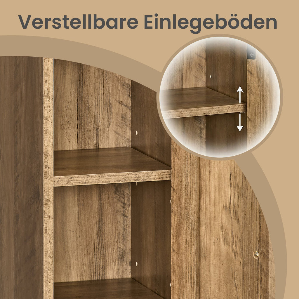 Badezimmerschrank klein, Badschrank schmal, stehend