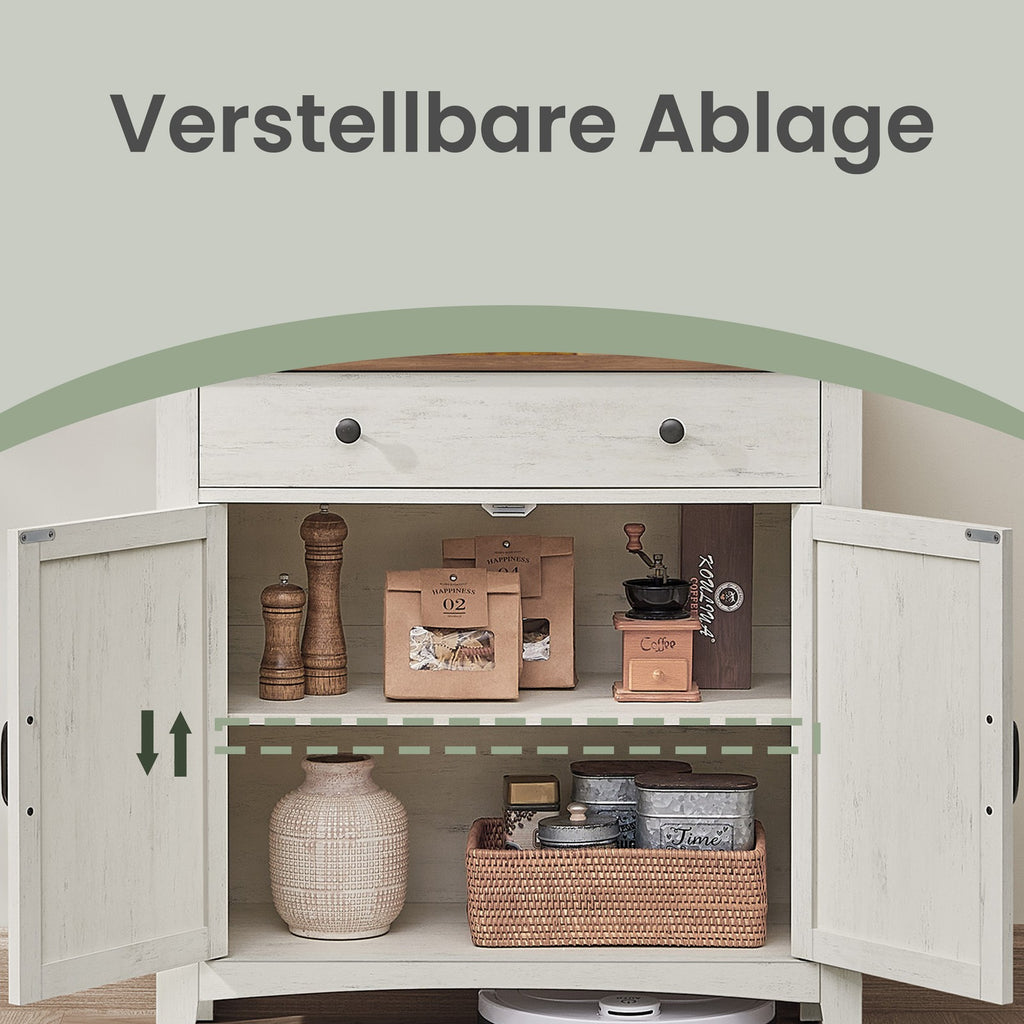 Küchenschrank mit Schublade, Landhausstil Aufbewahrungsschrank, Esszimmer
