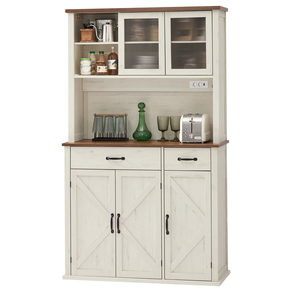 Sideboard, Küchenschrank, mit Leuchten