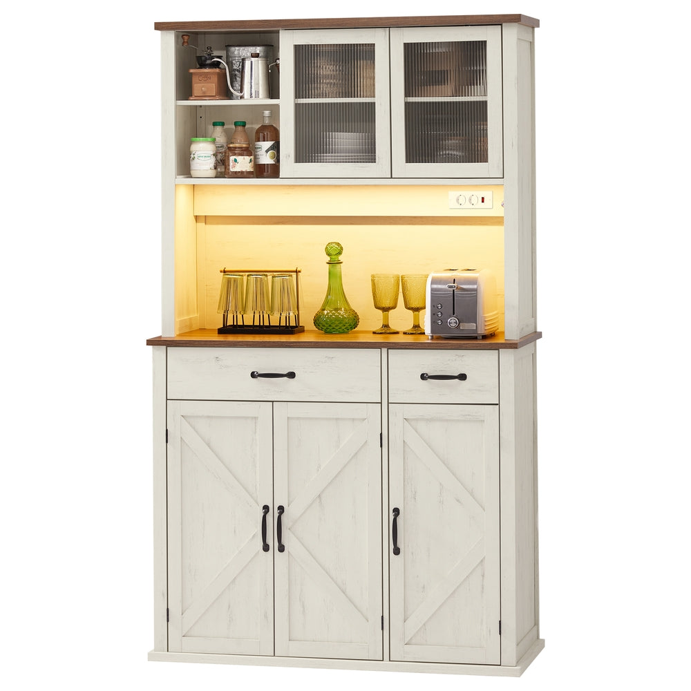 Sideboard, Küchenschrank, mit Leuchten