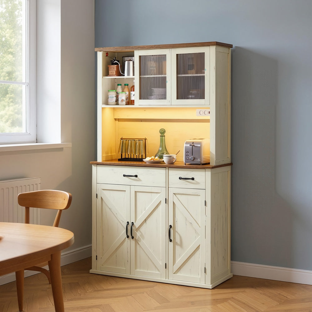 Sideboard, Küchenschrank, mit Leuchten