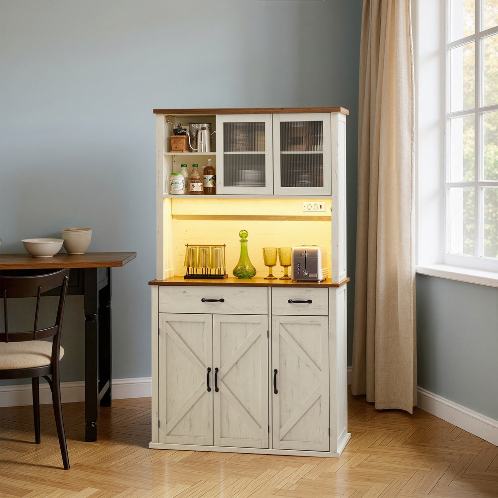 Sideboard, Küchenschrank, mit Leuchten