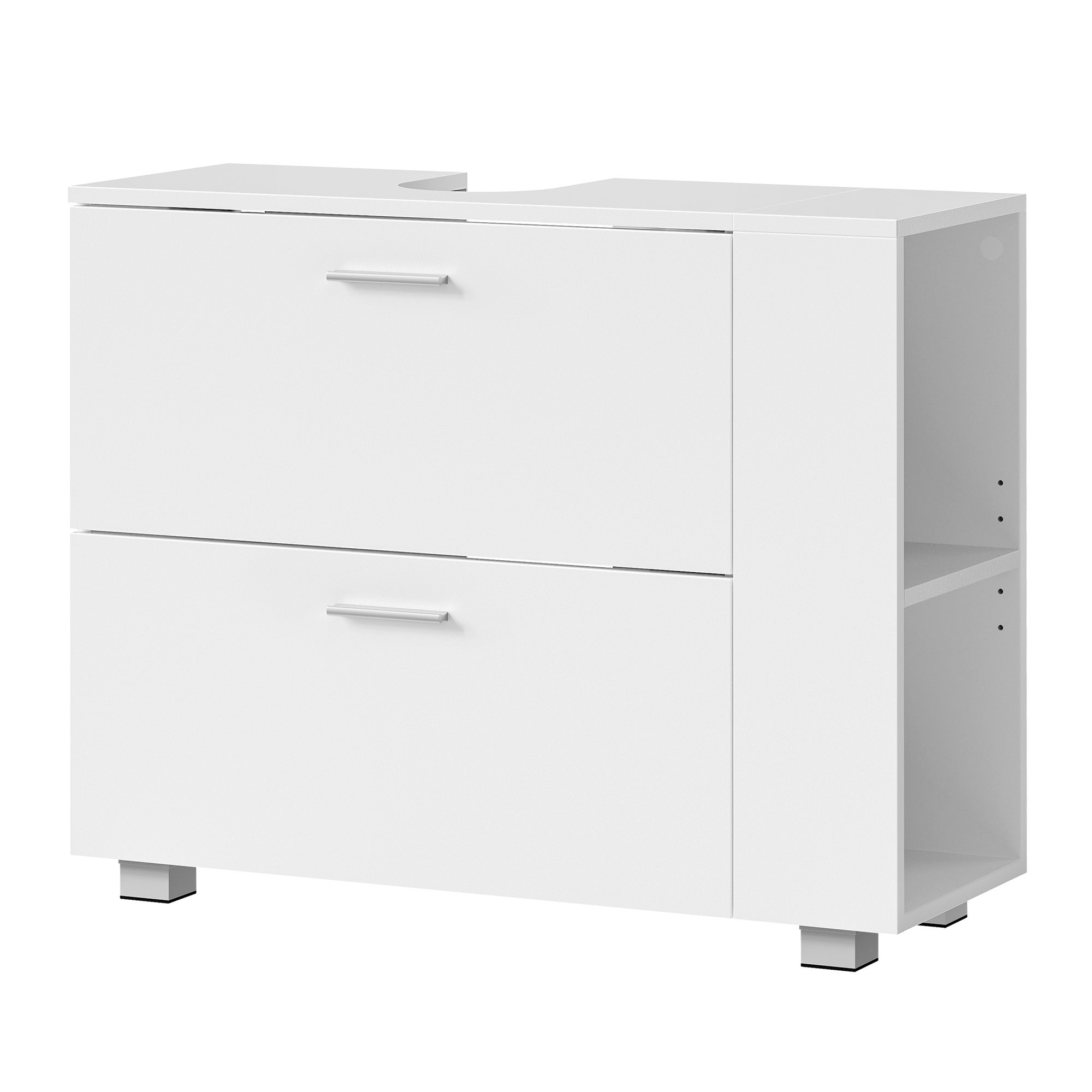 Waschbeckenunterschrank, offene Fächer, Badschrank