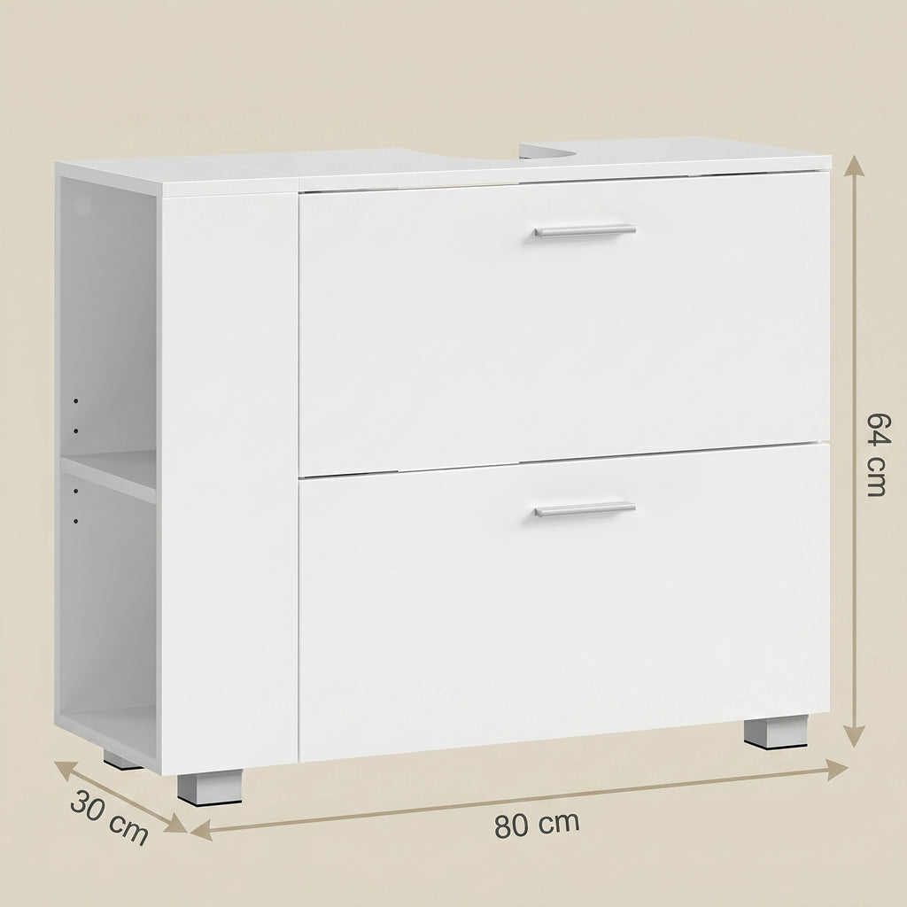 Waschbeckenunterschrank, offene Fächer, Badschrank