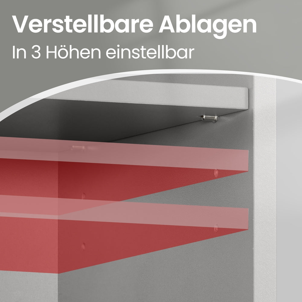 Badezimmerschrank, Waschbeckenunterschrank, mit verstellbaren Ablagen und Füßen