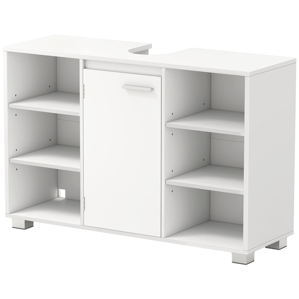 Badezimmerschrank, Waschbeckenunterschrank, mit verstellbaren Ablagen und Füßen